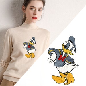 duck cartoon iron on patch handmade embroidered patch