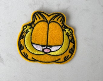 Garfield iron on patch handmade embroidered patch