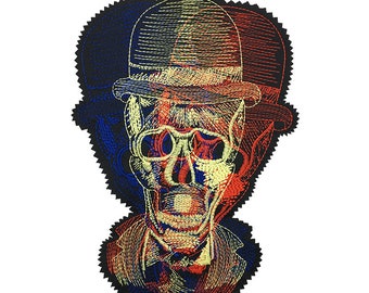 punk patch large patch Skull patch embroidered patch sew on patch iron on patch for jacket cowboy coat T-shirt punk badge