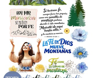 Faith Moves Mountains Printable | Bible Journaling, Mateo 17:20 (Digital Download)