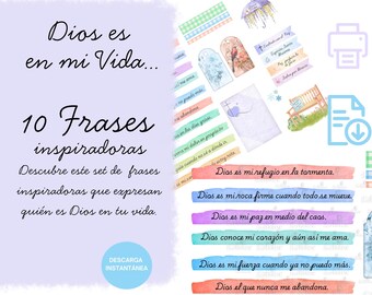 Inspirational Christian Quotes: Spanish Bible Journaling Prints (PDF Download)