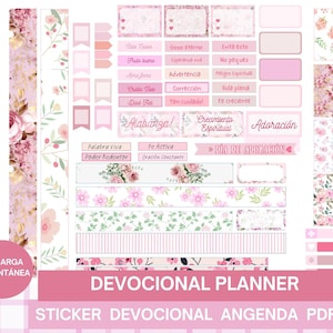 Planner Devocional Cristiano Printable, Agenda Espiritual Diaria, Devocional Bíblico para Mujeres, Diario de Oración