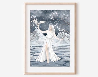 SNOW QUEEN - fine art winter illustration print