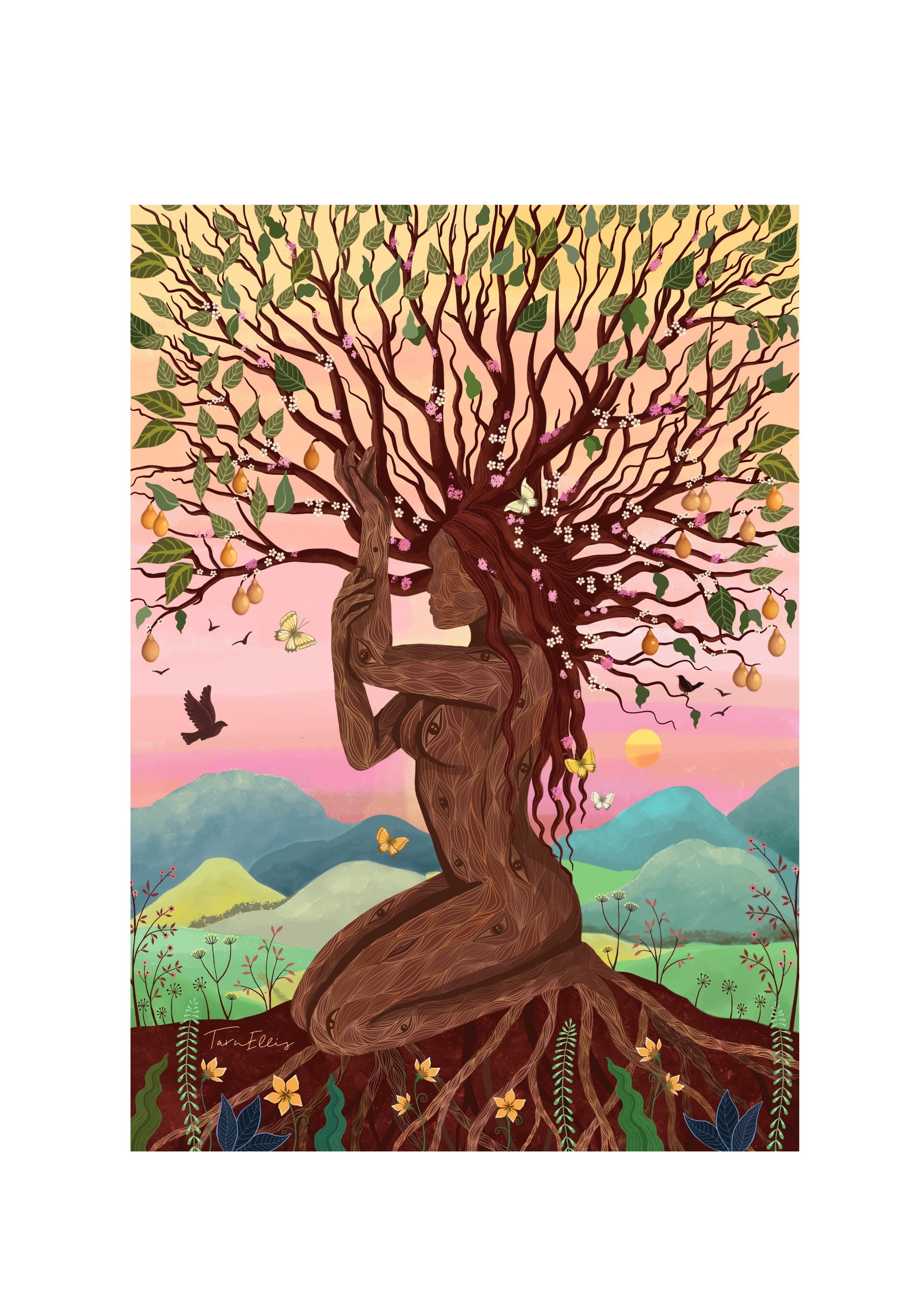 PACHAMAMA Fine Art spirituelle Mutter Erde Illustration Etsy