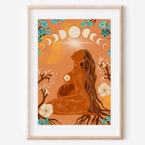 BIRTH - fine art illustration spiritual women print