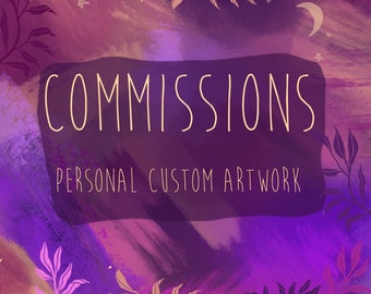 Commissions - personalised custom artwork, bespoke for you. Please consult me before purchasing. Handmade art logo prints painting design