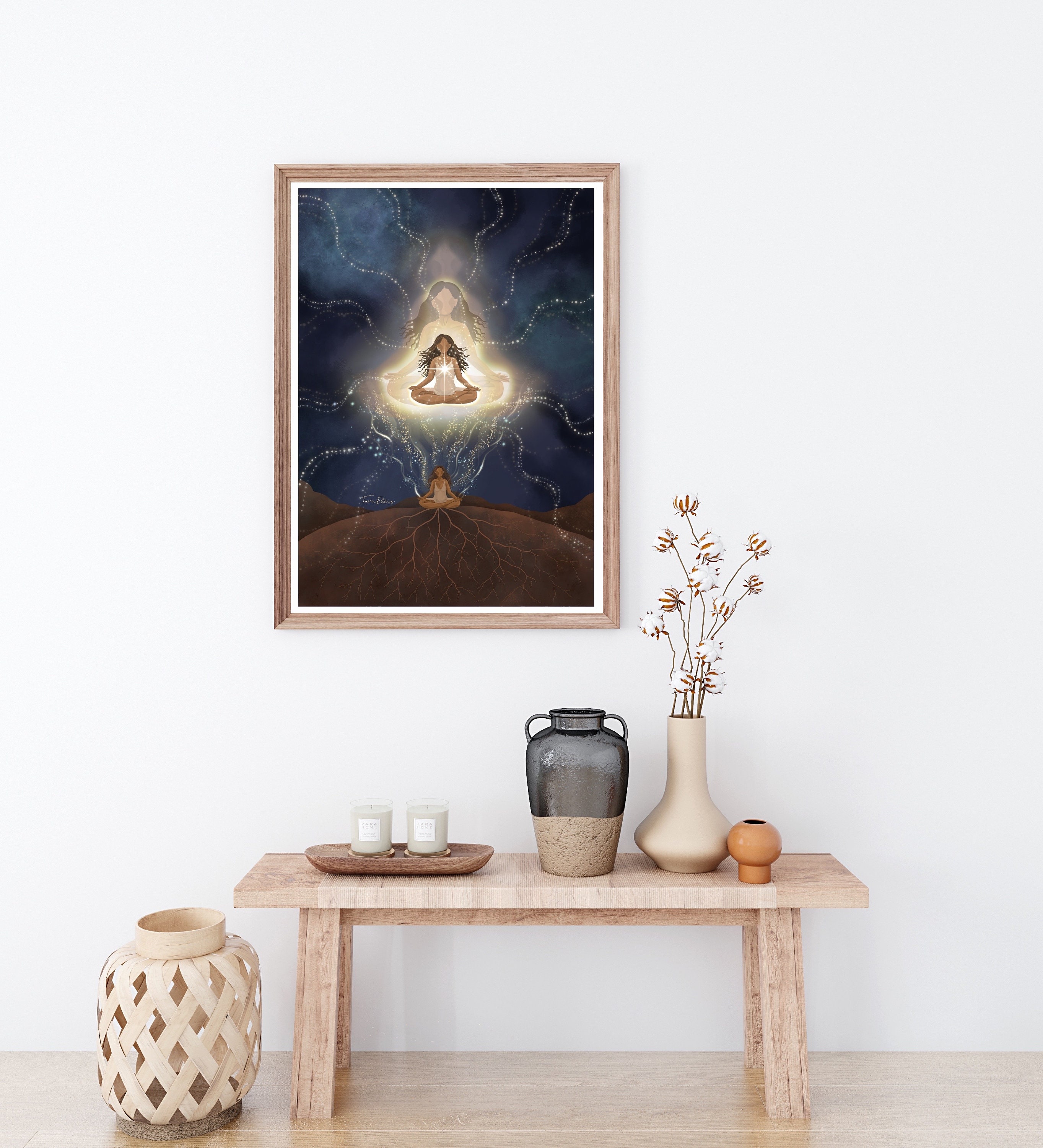 THE HIGHER SELF - Fine Art Print Meditation Yoga Divine Energy
