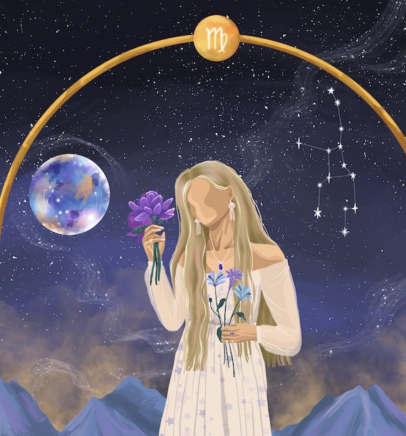 VIRGO - Print Star Sign Zodiac Poster Fine Art Illustration