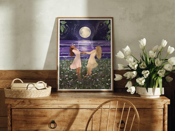 MOON LOVERS - Fine Art Print Sisterhood Mother Nature Dance