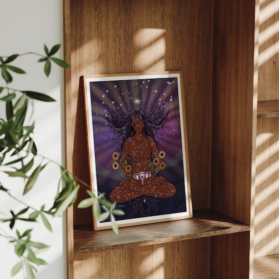 I AM WOMAN - Fine Art Print Divine Feminine Uterus Illustration