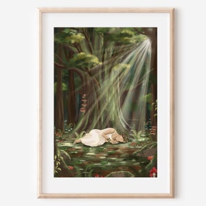 FOREST BATHING - Mother Earth lover | nature worshipping | fine art illustration print