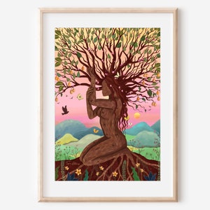 PACHAMAMA - fine art spiritual Mother Earth illustration print