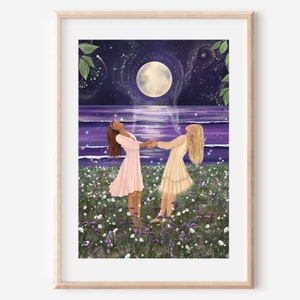 MOON LOVERS - Mother Nature | Full Moon Dance | fine art illustration print