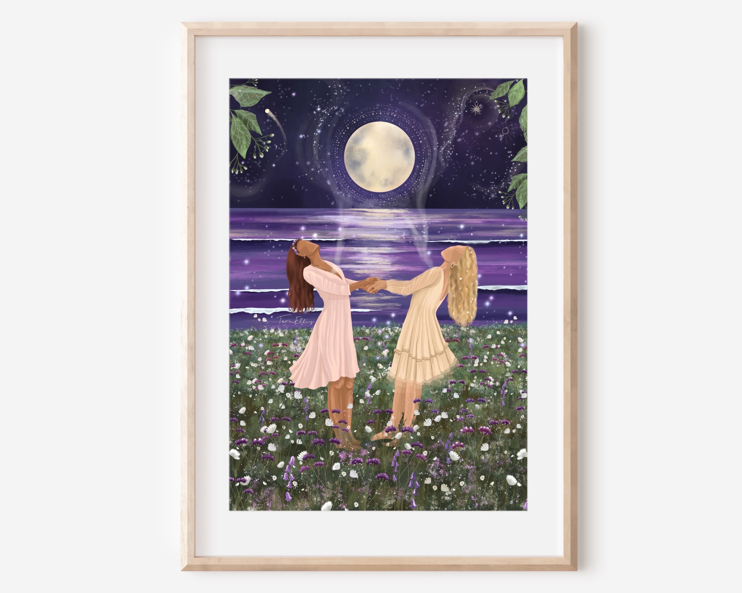 MOON LOVERS - Fine Art Print Sisterhood Mother Nature Dance