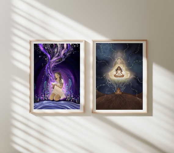 THE HIGHER SELF - Fine Art Print Meditation Yoga Divine Energy