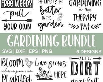 Garden Quote SVG Bundle: Funny Spring Sign Designs (Digital Download)