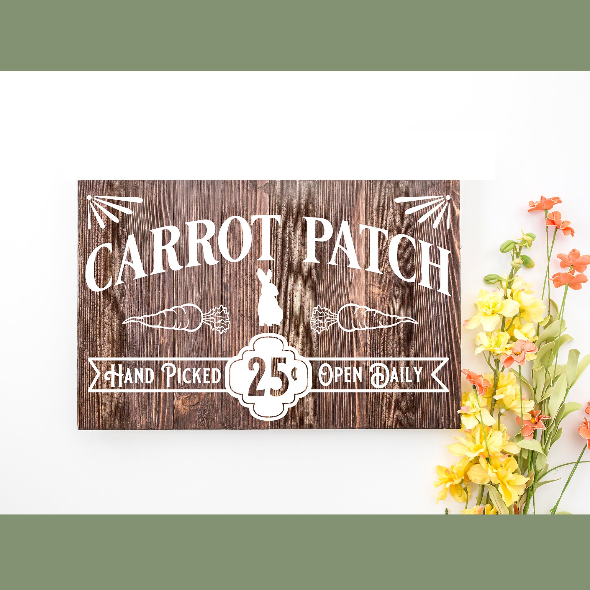Vintage Easter Sign SVG Bundle: Carrot Patch, Bunny Welcome (digital ...