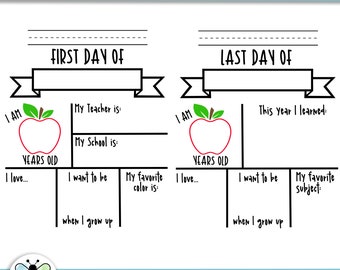 Chalkboard Sign SVG: First & Last Day of School (Digital Download)