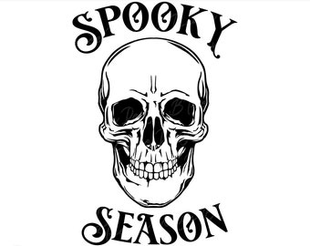 Halloween Skull SVG: Spooky Season Shirt Cut File (Instant Download)