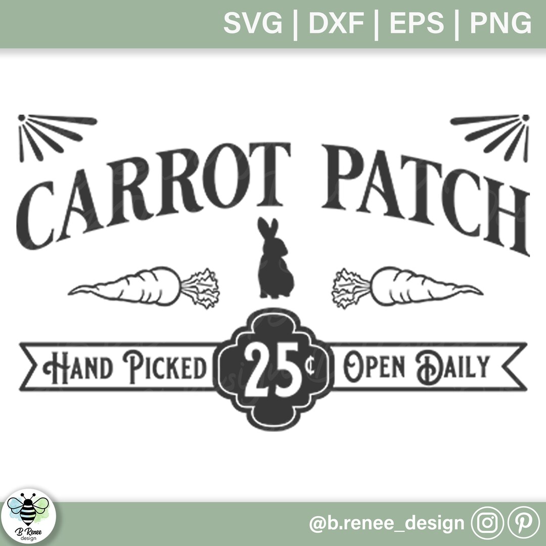Carrot Patch SVG: Vintage Easter Sign Cut File (digital Download) - Etsy