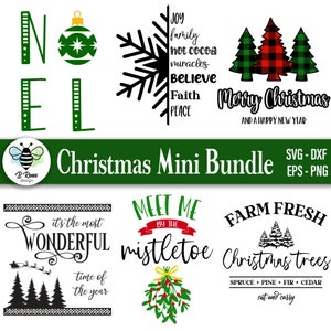 Christmas SVG Bundle | Christmas Sign SVG | Merry Christmas SVG | Christmas Cut File | Farm Fresh Christmas Trees | Holiday svg Bundle
