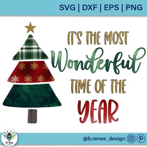 It's the Most Wonderful Time of the Year Christmas Sublimation | Christmas Tree PNG | Christmas Png for Sublimation | Christmas PNG Design