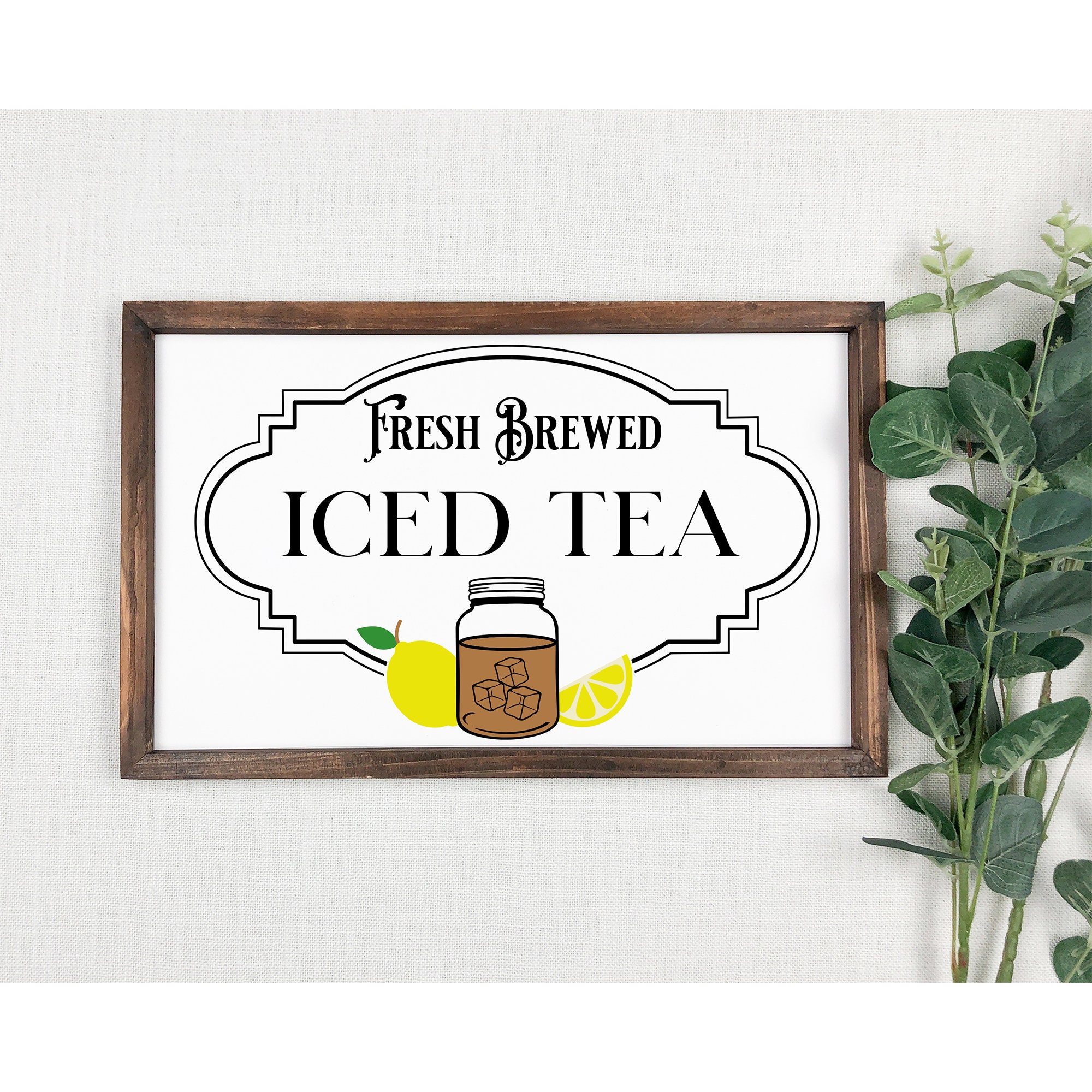 Iced Tea Sign SVG: Vintage Farmhouse Summer Design (digital Download ...