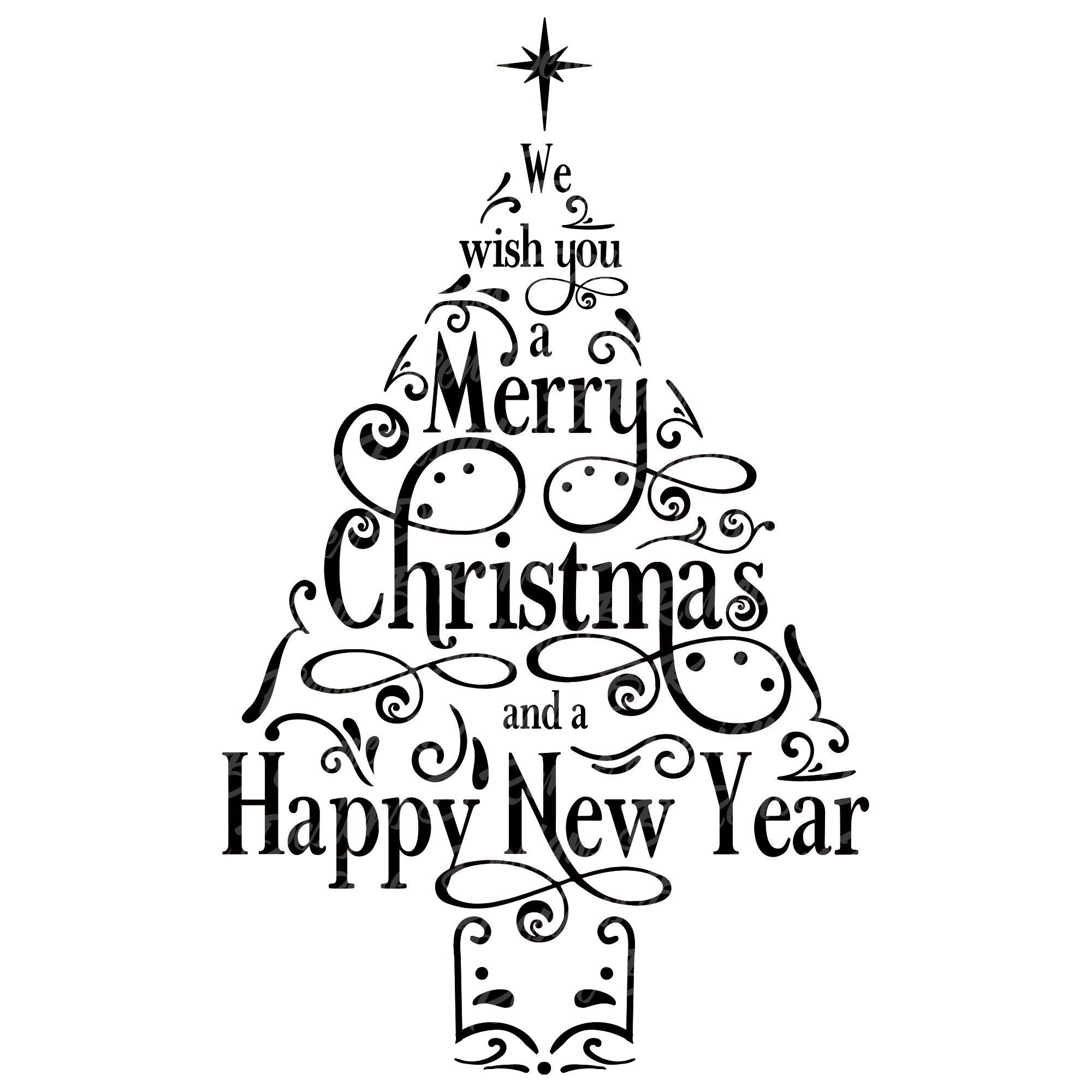 Frohe Weihnachten SVG Frohes neues Jahr SVG Weihnachtsbaum | Etsy