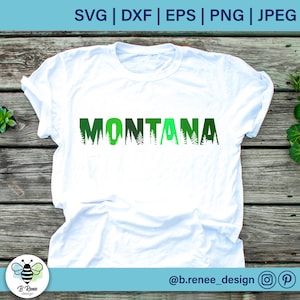 Montana SVG | Trees SVG | Montana cut file | Montana State SVG |  State Pride svg | Montana Shirt Design | Cut Files for Cricut