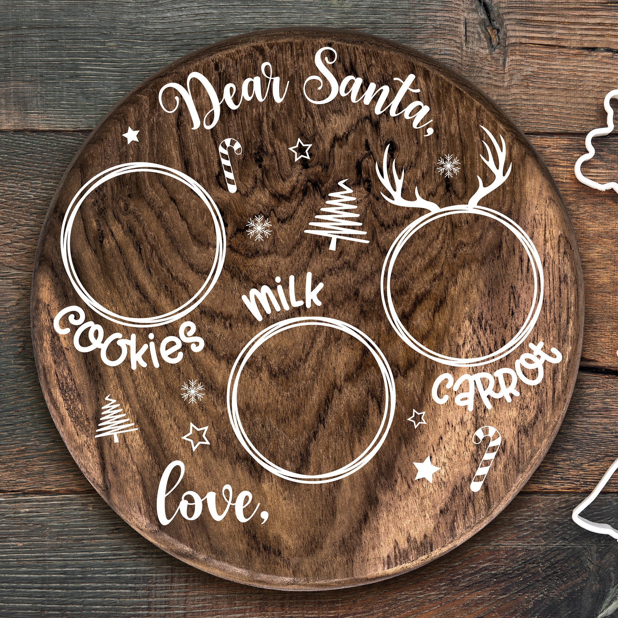 Santa Plate SVG Bundle Cookies for Santa SVG Santa Cookie - Etsy