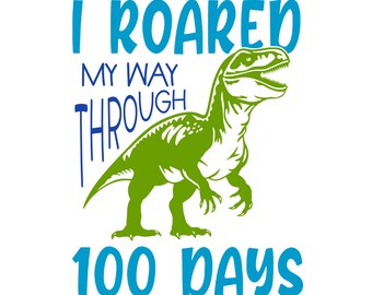 100 Dias de Escola Dinossauro SVG: Eu Abri Caminho (Download Digital)