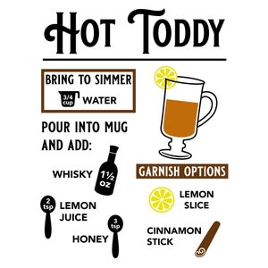 Hot Toddy Recipe SVG | Christmas Drink SVG | Kitchen Svg | Christmas ...