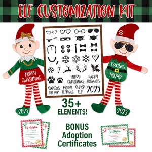 Christmas Elf SVG Kit: Dress Up & Adoption Certificate (Digital Download)