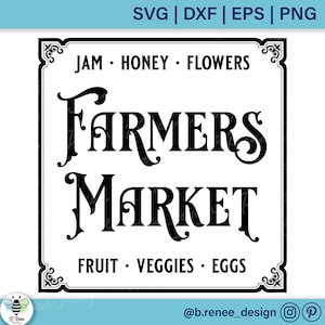 Farmers Market SVG | Vintage Fall Sign SVG | Fall Market Sign | Farmhouse Fall Decor | Farmers Market Sign | Farmhouse Sign SVG | Fall svg