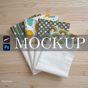 Stoffmuster Mockup: Procreate & Photoshop Textile Template (Digitaler Download)