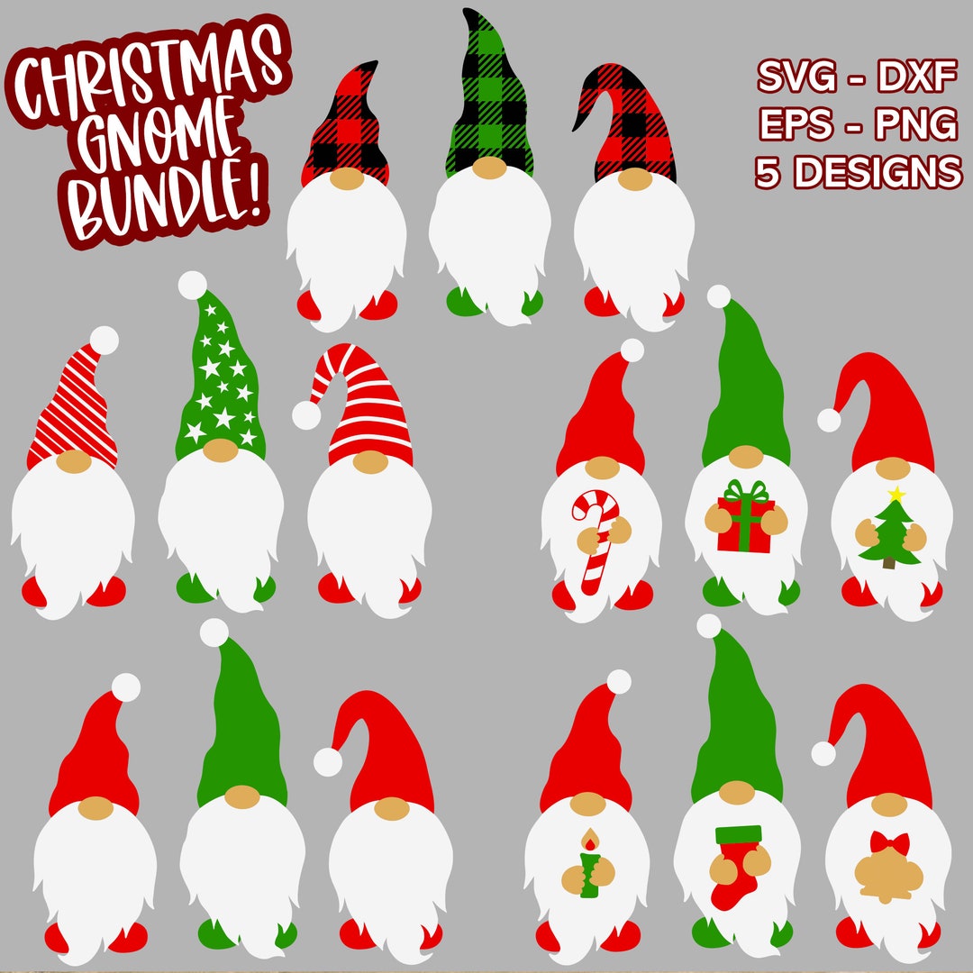 Christmas Gnome SVG Bundle: Holiday Designs (digital Download) - Etsy