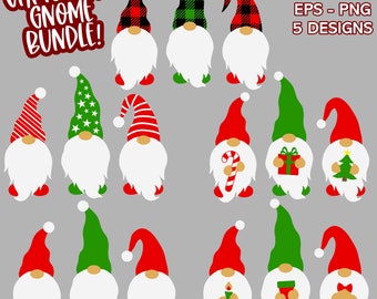 Christmas Gnome SVG Bundle | Holiday Gnome Bundle | Gnome SVG | Christmas SVG | Christmas Gnome png | Santa Gnome | Gnome Clip Art