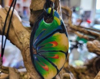 Floral Flower Inspired Pendant Polymer Clay Adult Fidget Busy Hands Necklace Handmade DAK studio Marked & Certified