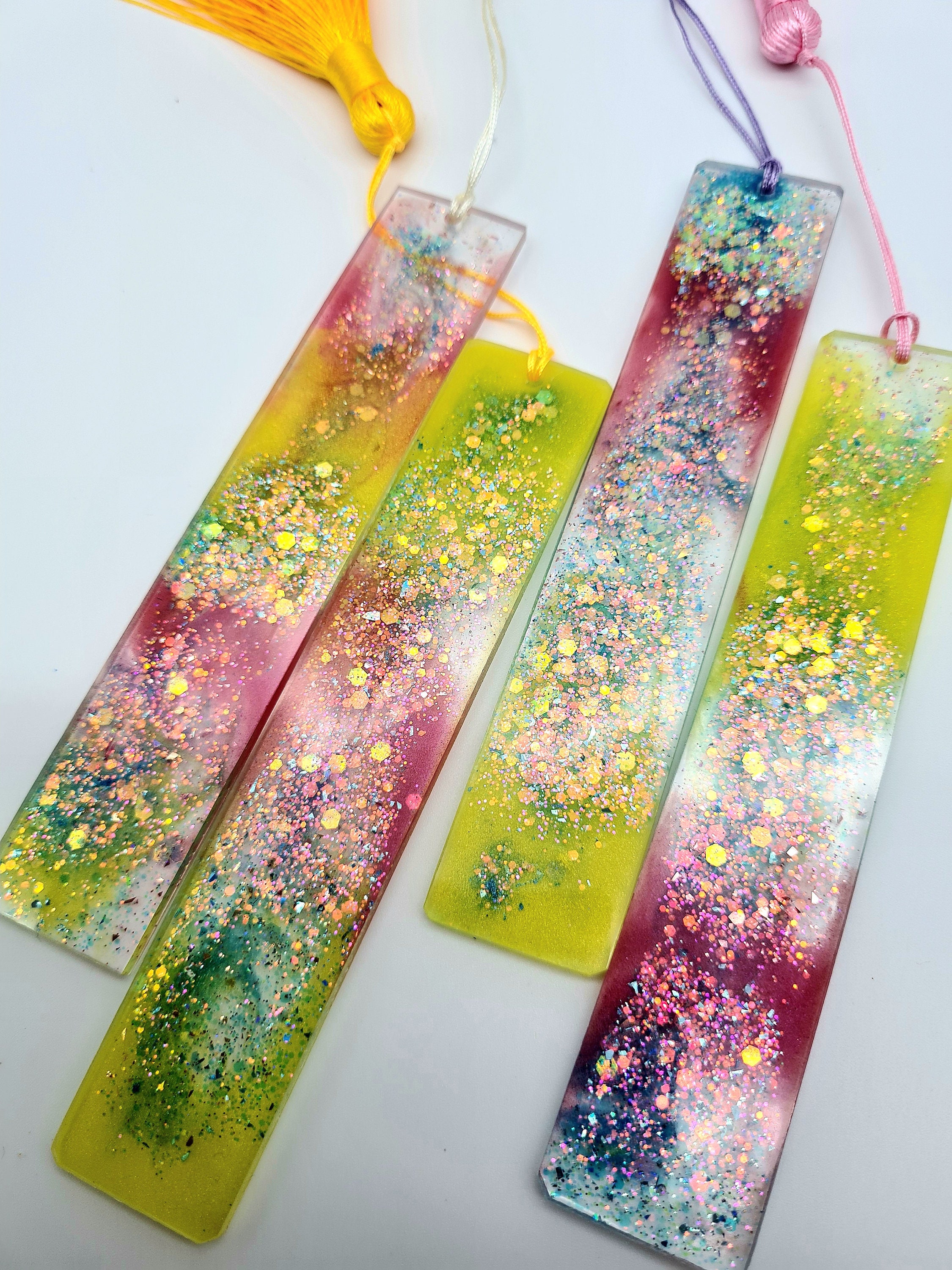Resin Bookmark Unicorn Glitter Dust Design Cornish Resin Art Etsy UK