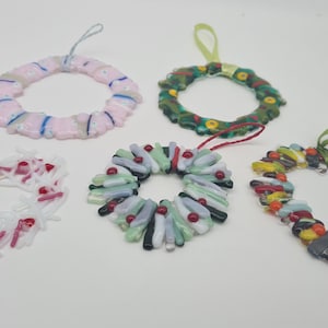 Fused Glass Christmas Wreath Decorations Handmade Christmas Tree Home Décor  Bespoke  Unique and Gorgeous Cornish Fused Glass Home Gifts
