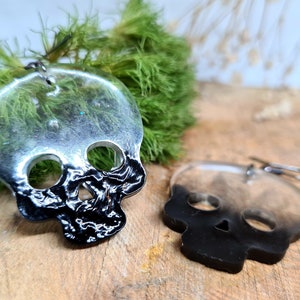 Scull Earrings Resin Art Earrings Funky Jewellery Fancy Dress Handmade Amazing Gift