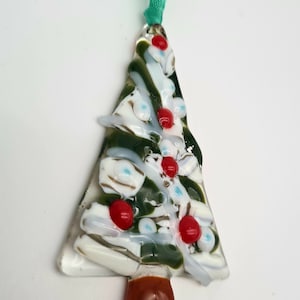 Fused glass Christmas Ornaments  Cornish Glass Hanging Christmas Tree Decoration Home décor Bespoke Unique and Gorgeous