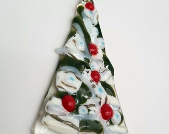 Fused glass Christmas Ornaments  Cornish Glass Hanging Christmas Tree Decoration Home décor Bespoke Unique and Gorgeous