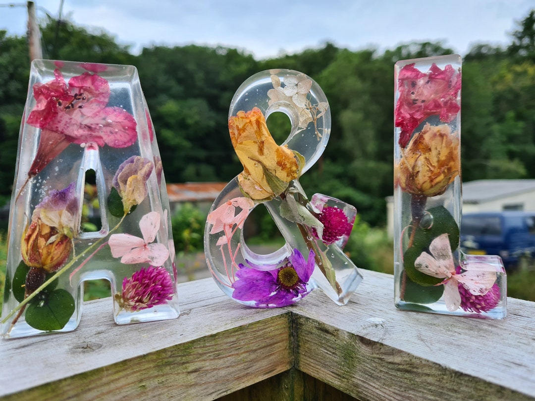 Resin Letters Roses Large Resin Letters, 4.5