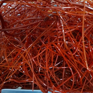 Vitrigraph ストリンガー レッド フューズドガラス サプライ フュージングガラスストリング 90COE ブルズアイ 100グラム フローラルプロジェクト アブストラクトガラスプロジェクト