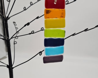 Rainbow Fused Glass Sun Catcher, Wish Stick, Handmade,Beautiful Décor Piece, Home, Garden, Made to Order, Colours and Theme to Choose Custom