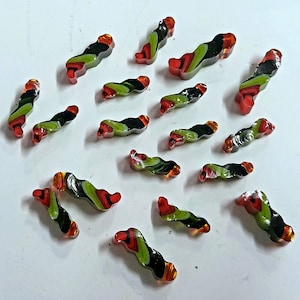 Vitrigraph Murrine Caterpillar Flower Petals Versatile Fused Glass Funky Bullseye 90COE  25 grams Slices Glass Projects