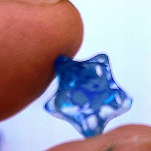 Murrine Stars Bullseye Blue Vitrigraph XL Murrine MIx  Shades of Blue 90COE  25 grams Slices Fused Glass Projects