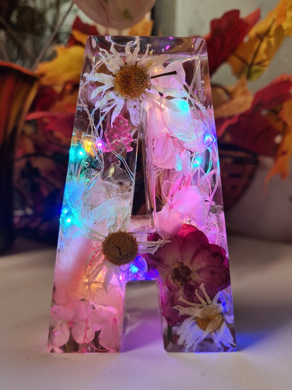 Large Resin Letters With Led Lights Option Made to Etsy UK