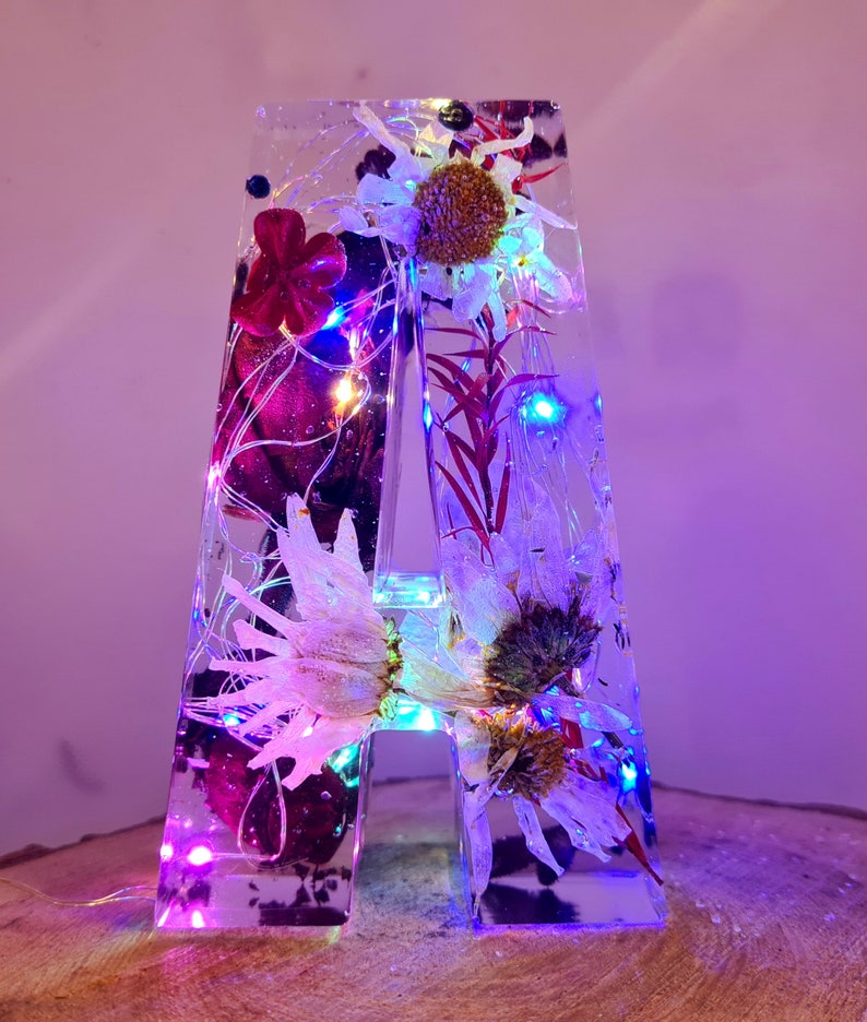 Large Resin Letters With Led Lights Option Made to Etsy UK